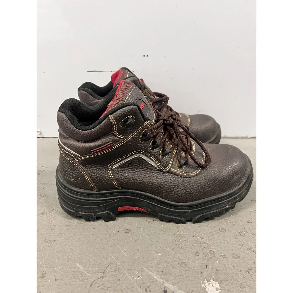 Skechers Burgin-Sosder 77144-BRN Mens‎ US 8 Brown EH Composite Toe Work Boots